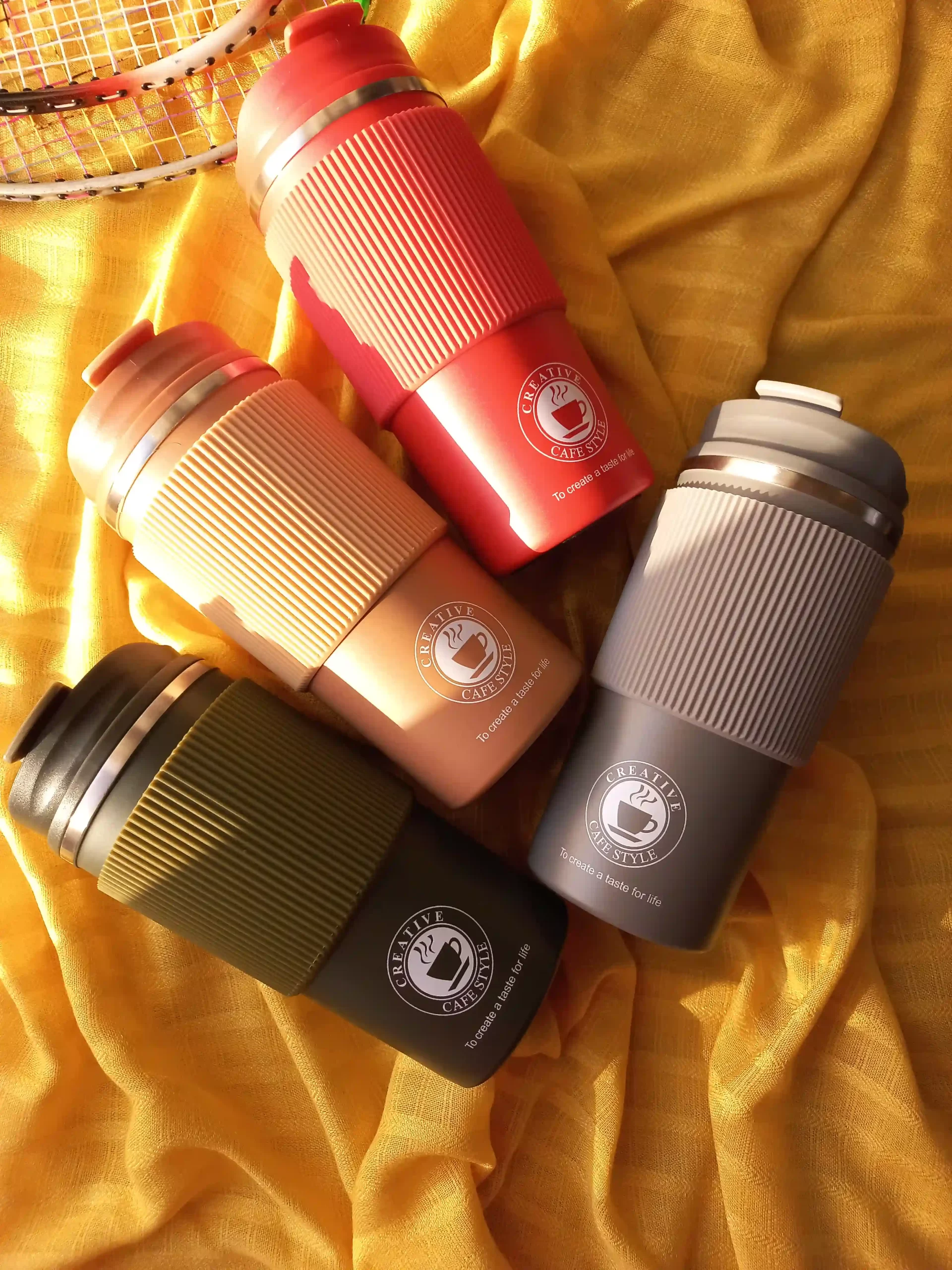 تراول ماگ دور سیلیکونی 450ml - crative