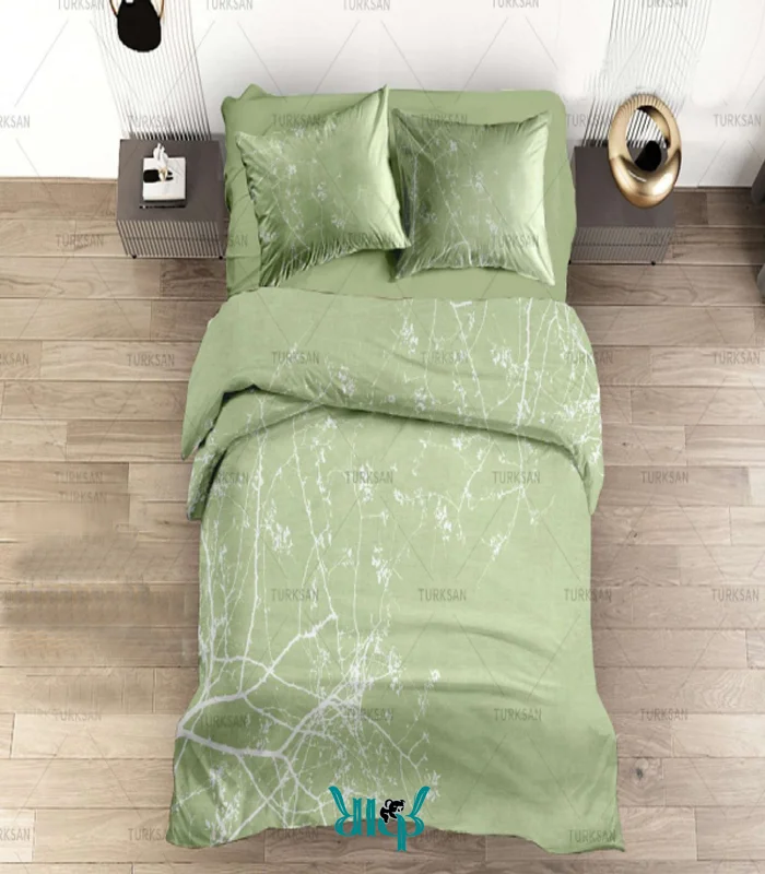 روتختی سبز دونفره طرح ماربل کد d561