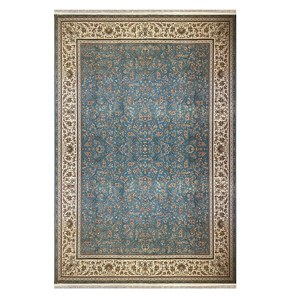 فرش ماشینی 1500 شانه زمینه آبی SH-1523