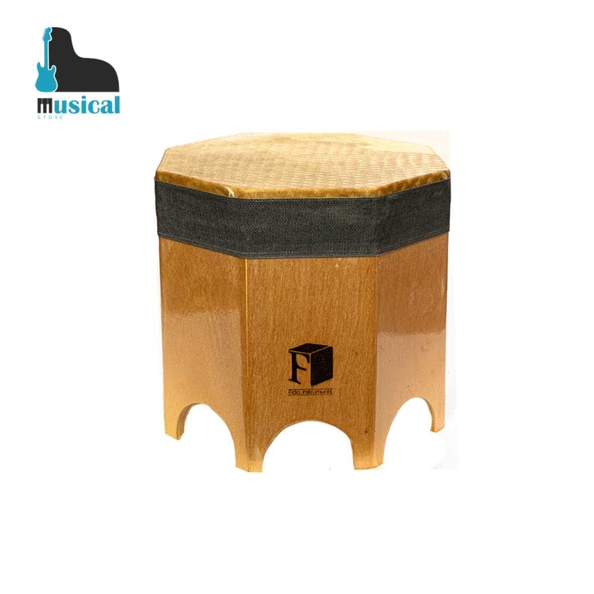 طبلک چوبی فیدا رنگ پتینه خردلی