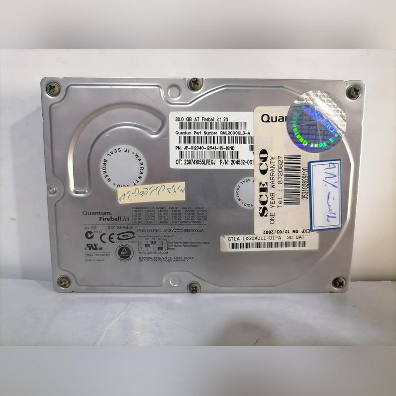 هارد 30 گیگ کوانتوم- سلامت 98%- IDE-کمیاب(استوک)