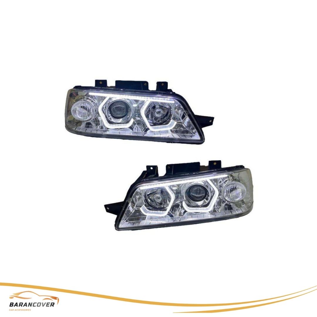 چراغ جلو 405 slx دوگرد ابرو رنگ سفید بسته دو عددی