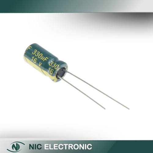خازن الکترولیتی 330UF16V-6.3X12-105C-GREEN