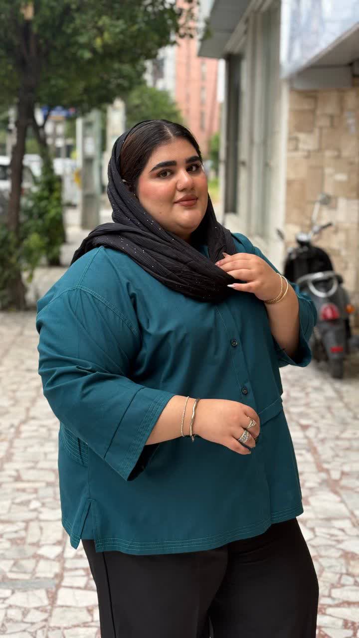 مانتو لنین نوار دوزی - سایز 2, سبز کله غازی