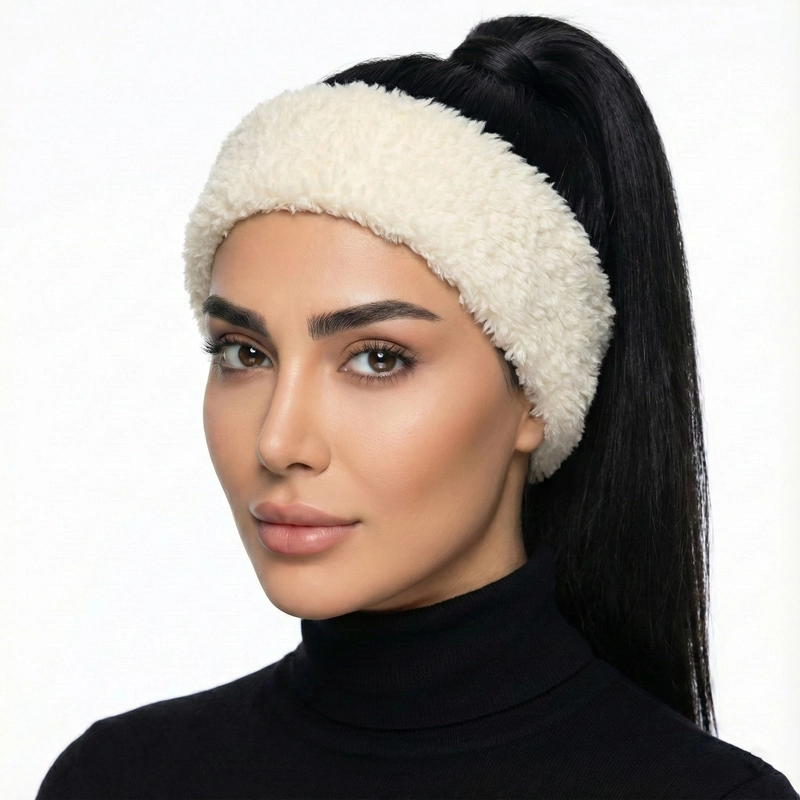 هدبند زنانه روسی طرح پشمی