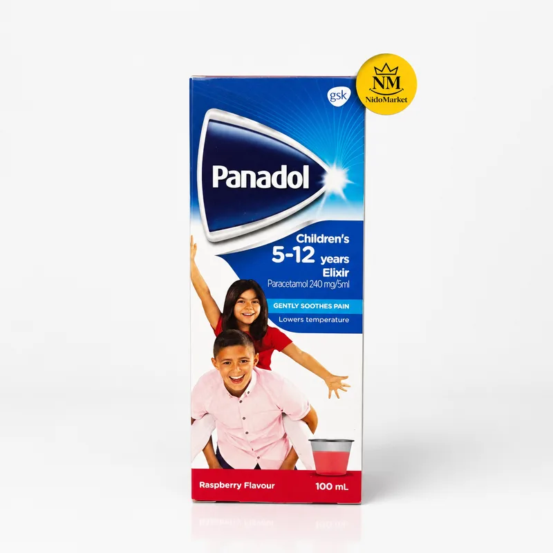 شربت پانادول کودکان 5 تا 12 سال 240mg/5mL - حجم 100 میلیلیتر