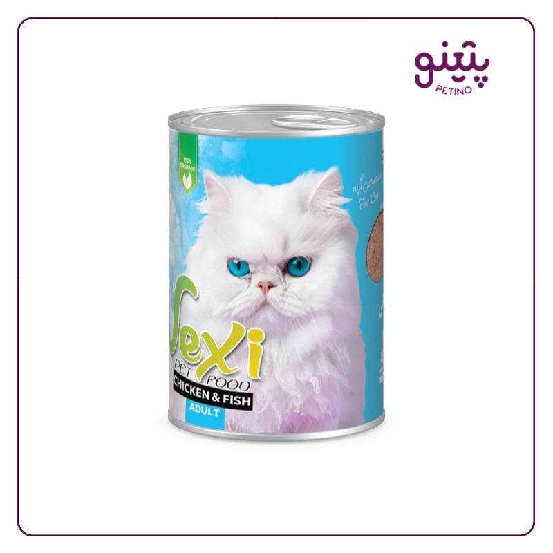 کنسرو گربه وکسی با طعم مرغ و ماهی