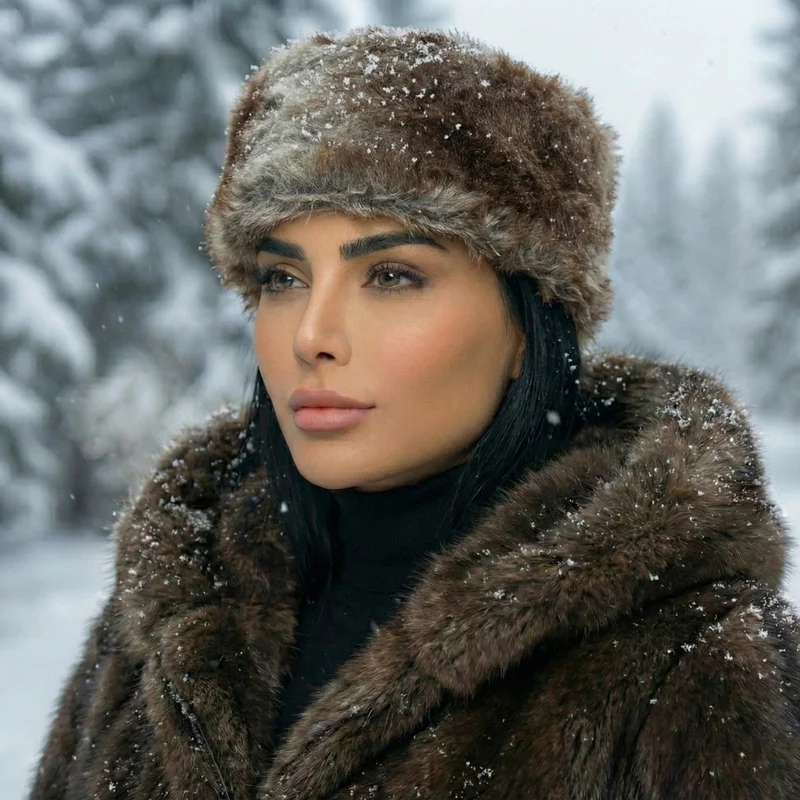 کلاه روسی زنانه طرح پوست مدل کازاک