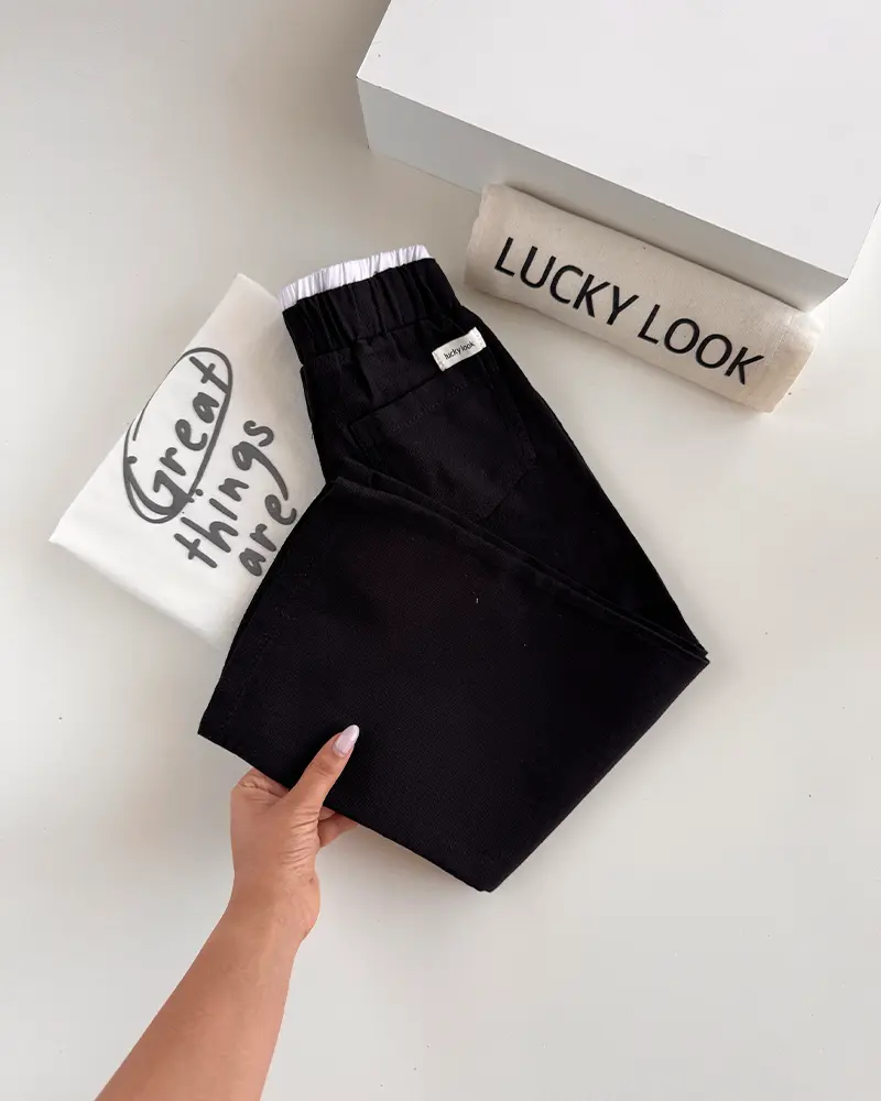 شلوار لینن کمرکشی LUCKY LOOK