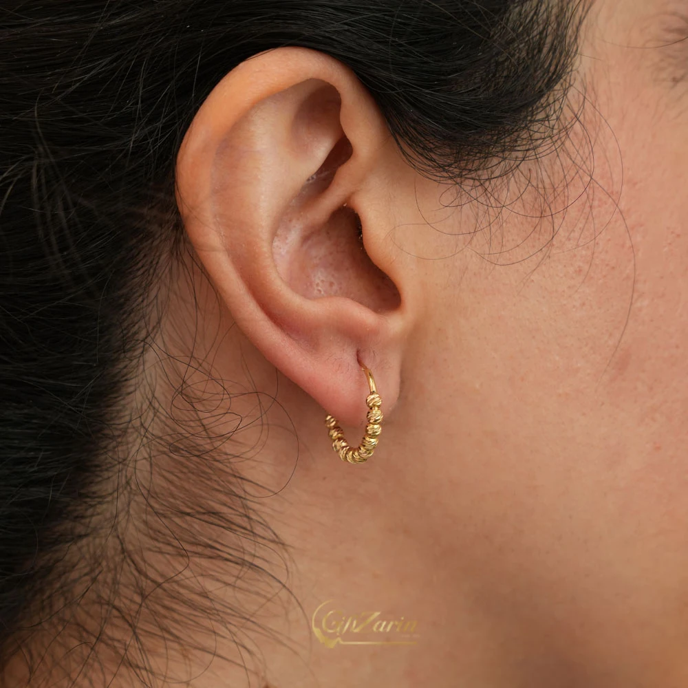 گوشواره طلا حلقه ای E474