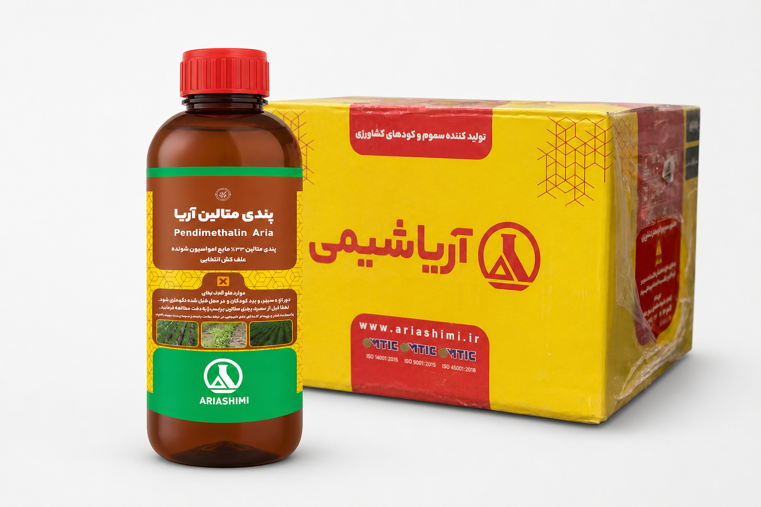 علف کش پندی متالین ۳۳٪ EC آریاشیمی – بطری ۱ لیتری (فروش عمده – کارتن ۱۲ عددی)