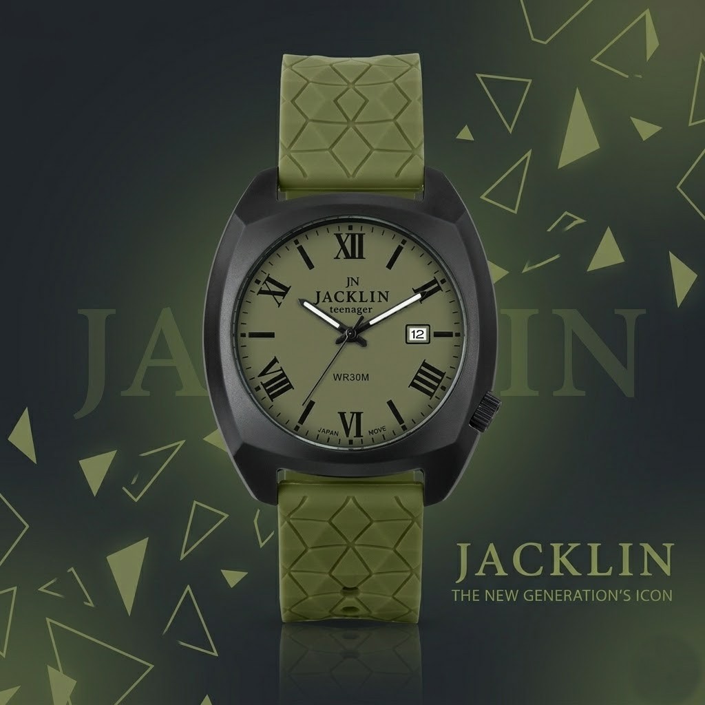 ساعت اسپرت جاکلین JN-1399532M سبز سدری کد WH617