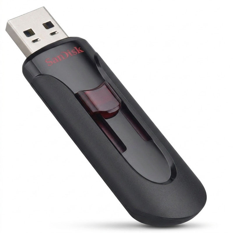 فلش مموری سن دیسک مدل CZ600 ظرفیت 128 گیگابایت رابط USB 3.0 Type-A کشویی، سرعت انتقال 150 مگابایت بر ثانیه، سازگار با گوشی، تبلت، کامپیوتر، لپ‌تاپ و تلویزیون - مشکی