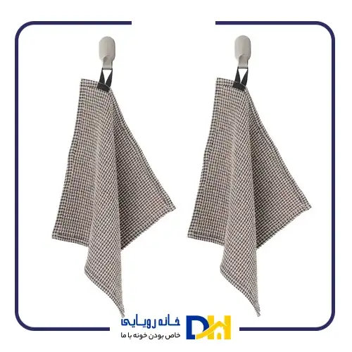 دستمال ۲تایی خاکستری ایکیا MARIATHERES