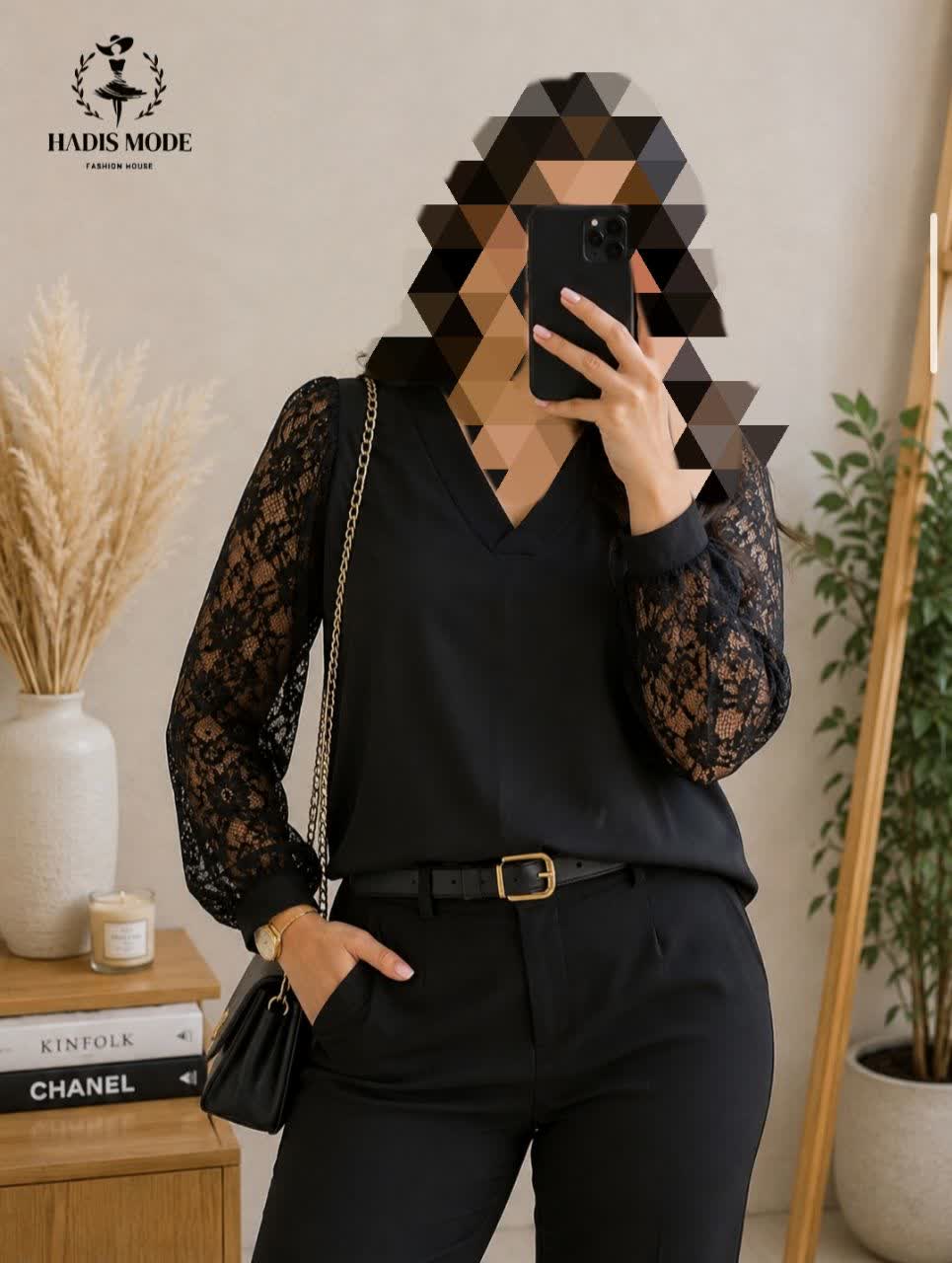 شومیز زنانه مجلسی آستین گیپور