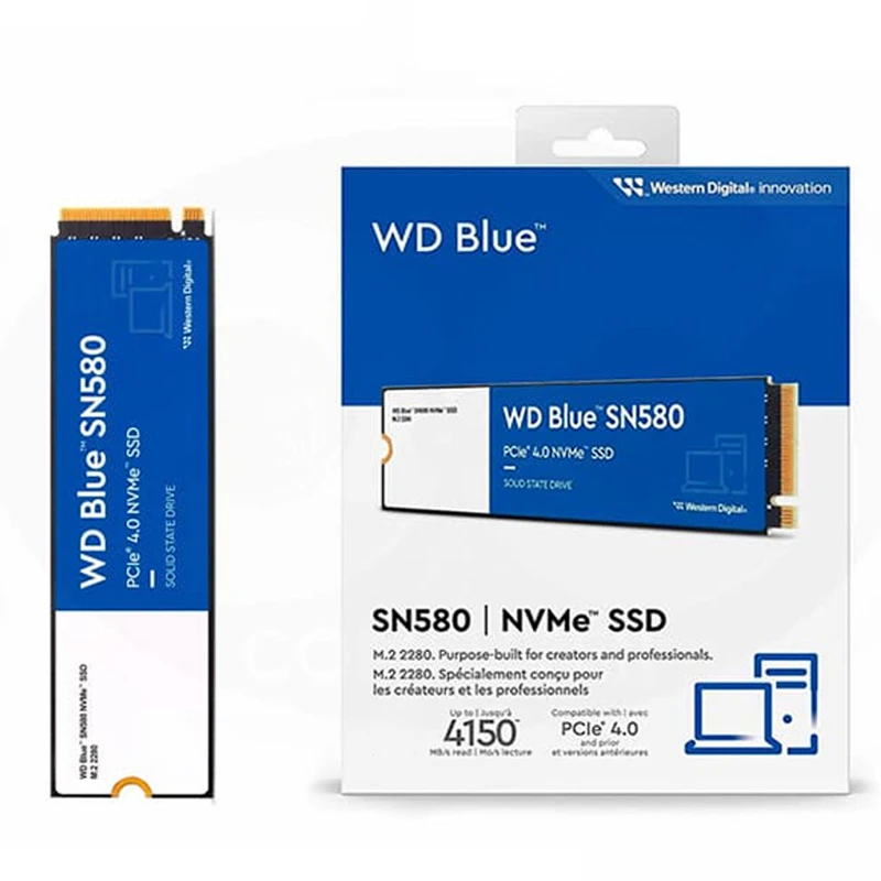 حافظه اس اس دی وسترن دیجیتال مدل WD Blue SN580 M.2 NVMe 500GB Internal SSD
