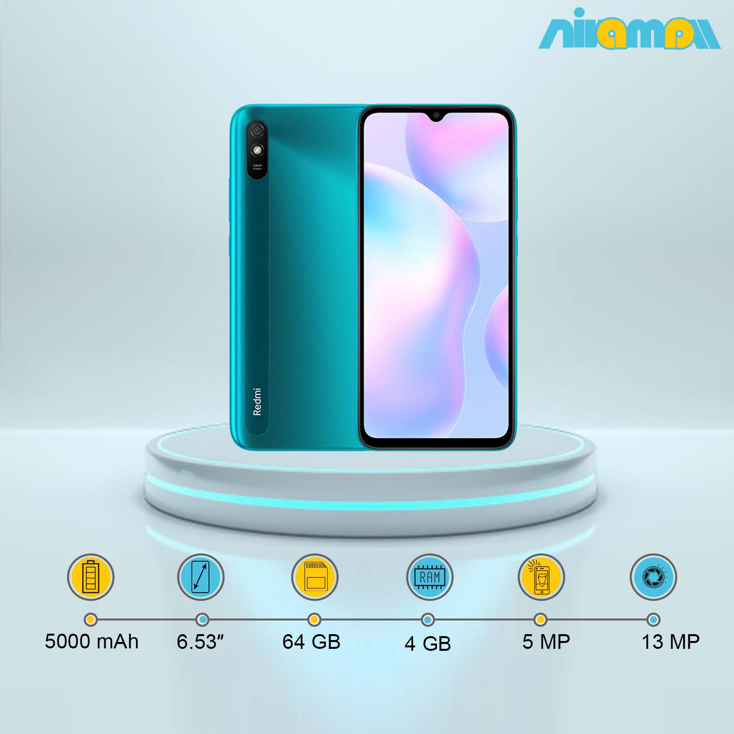 گوشی موبایل شیائومی مدل Redmi 9A دو سیم‌ کارت ظرفیت 64 گیگابایت و رم4گیگابایت