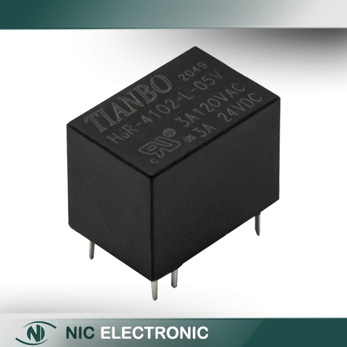 رله مخابراتی 5V-3A بوبین وسط 6 پین مارک TIANBO کد HJR-4102-L-05V