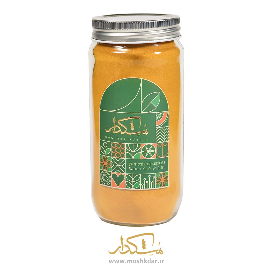 زردچوبه پودر شیشه بزرگ ۳۰۰ گرمی