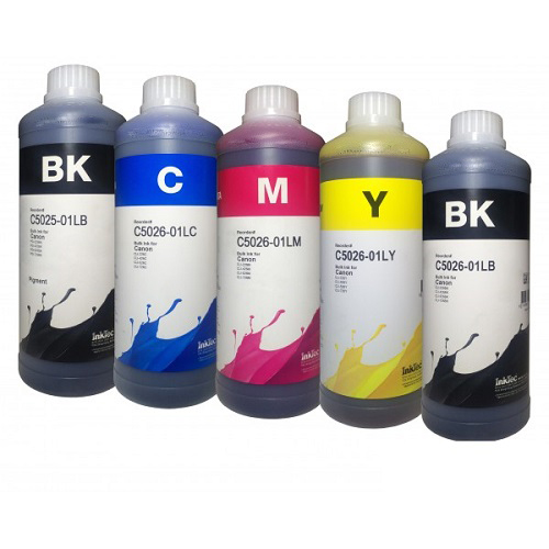 ست جوهر یک لیتری اینکتک پرینتر کانن InkTec 1Litre Set color Canon