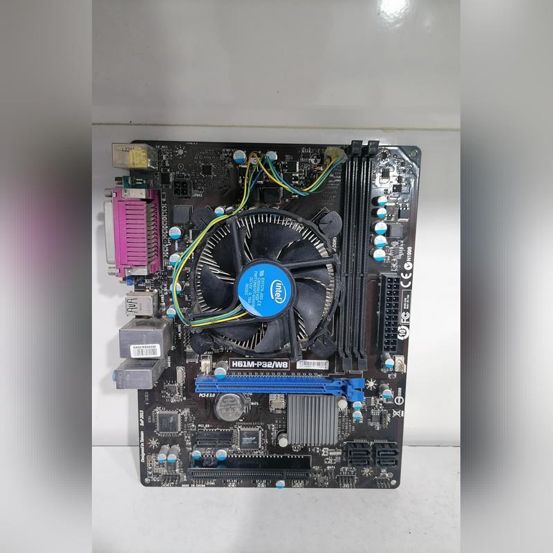 باندل مادربرد MSI DDR3 مدل H61M-P32 W8-استوک