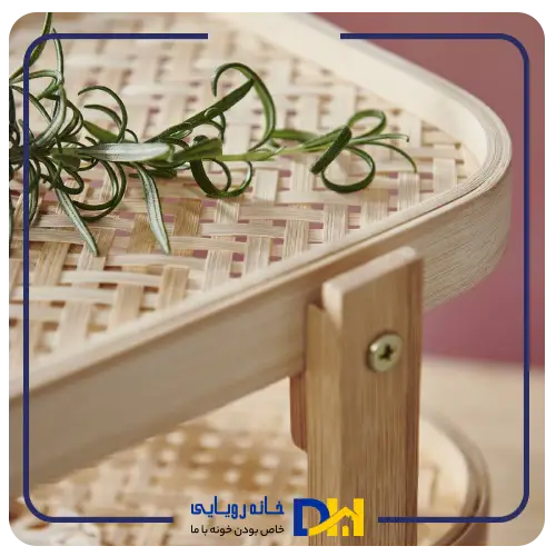 استند چیدمان۲ طبقه حصیری ایکیا KÖSSEBÄR