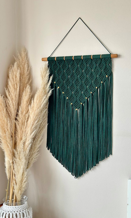 دیوارکوب مکرومه کد 158 برند گره چی و رنگ دلخواه