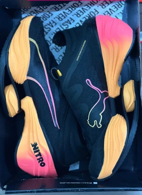 کتونی پوما نیترو سایز 41 تا 45 مشکی زرد  PUMA NITRO
