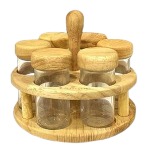 جاادویه 6 تایی گردون تخت گرد چوبی کد UN-6119