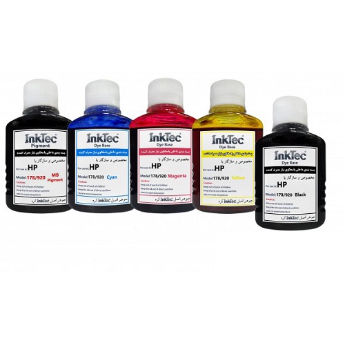 جوهر 100 میل اینکتک داخلی 178/920 سری کامل اچ پی Inktec ink 178/920 cmypk