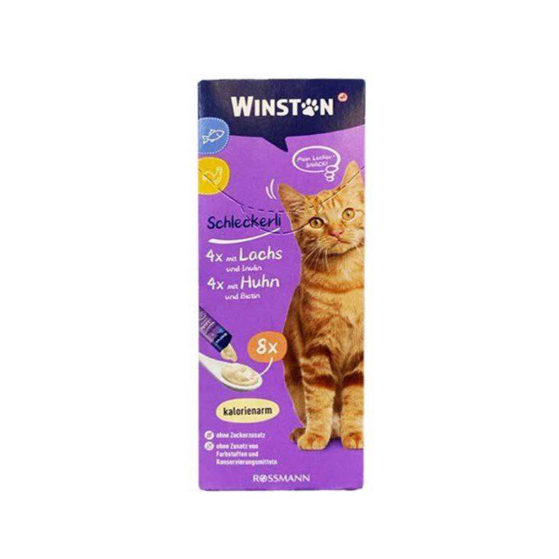 بستنی گربه «Winston» مدل مرغ و ماهی (بسته 8 عددی) (بستهبندی جدید)
