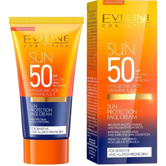 کرم ضدآفتاب اولاین SPF 50+ مناسب پوست حساس ۵۰ میل