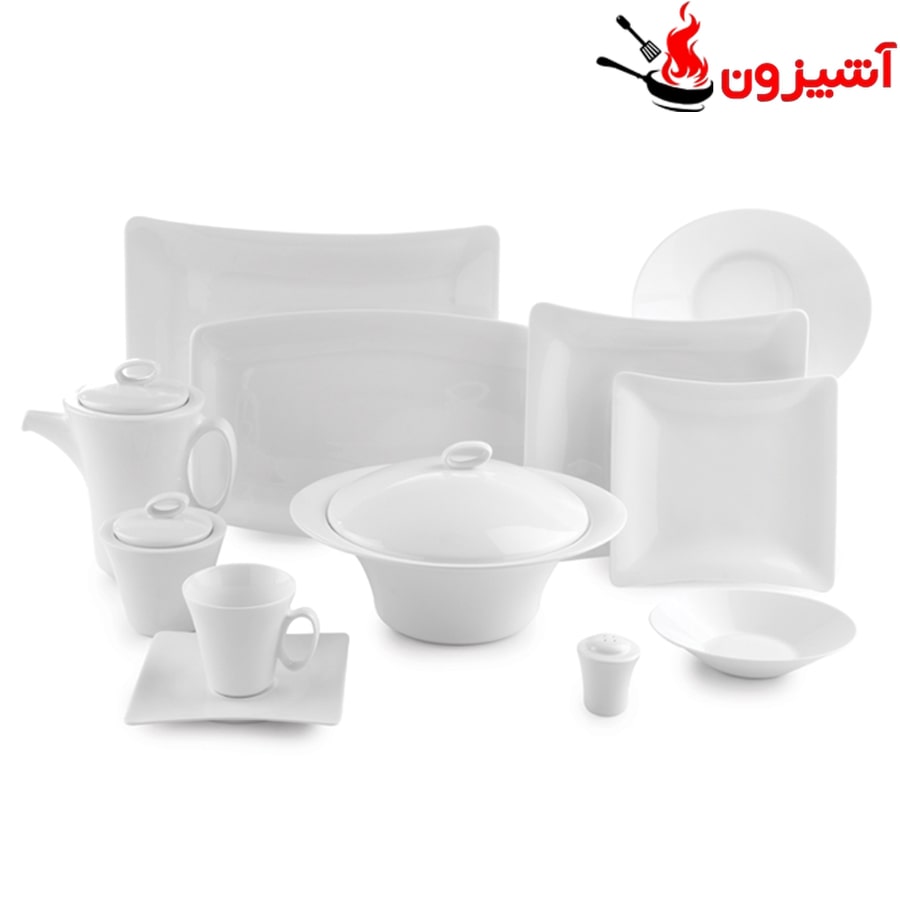 سرویس 97 پارچه 12 نفره طرح سفید