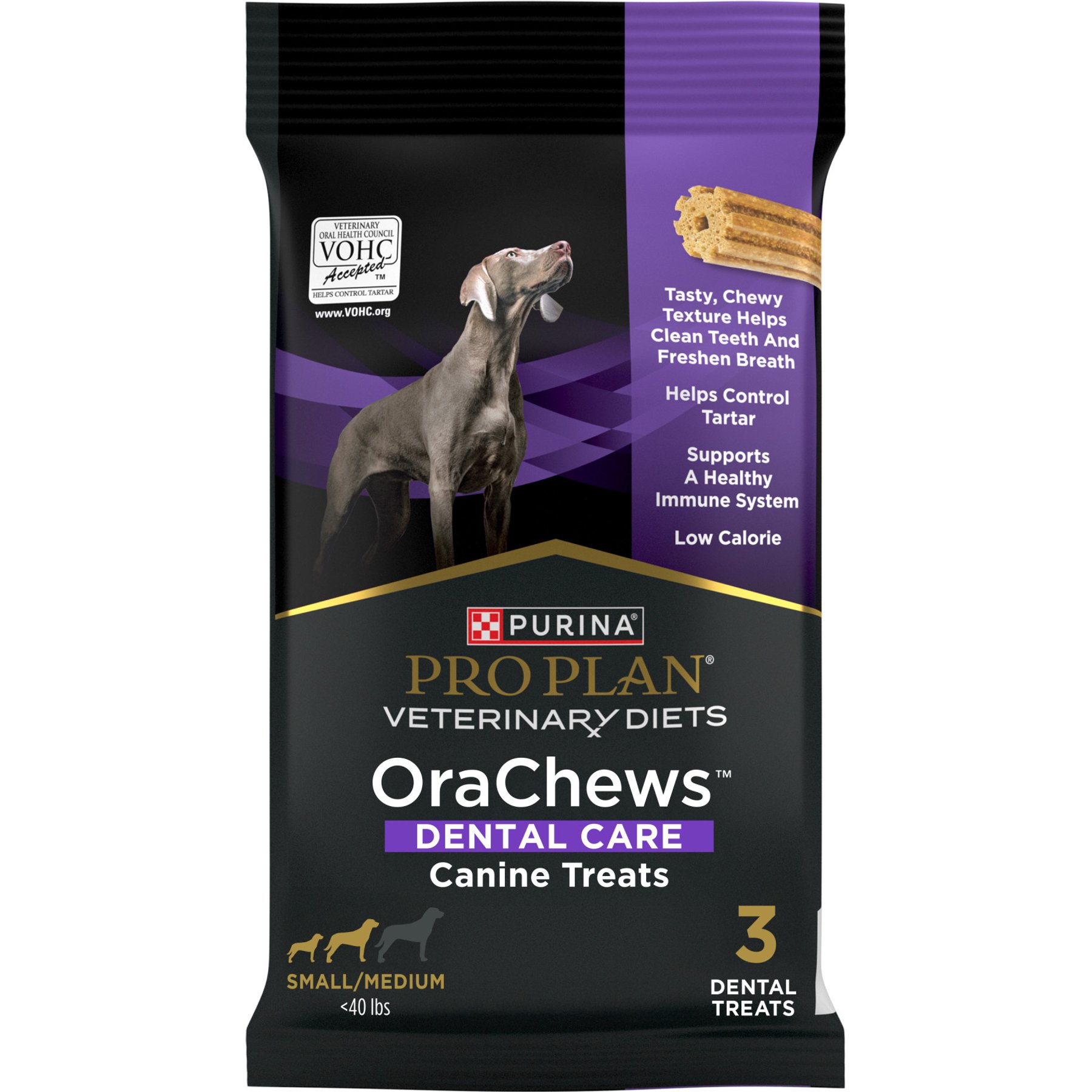 تشویقی سگ پورینا پرو پلن سگ بالغ نژاد کوچک تشویقی دندان کم چرب مرغ ۳ عدد | Purina Pro Plan Dental Chews Small Low Fat Chicken 3ct