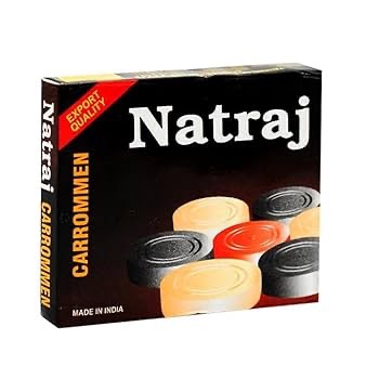 مهره تخته کاروم برد چوبی 24 عددی Natraj