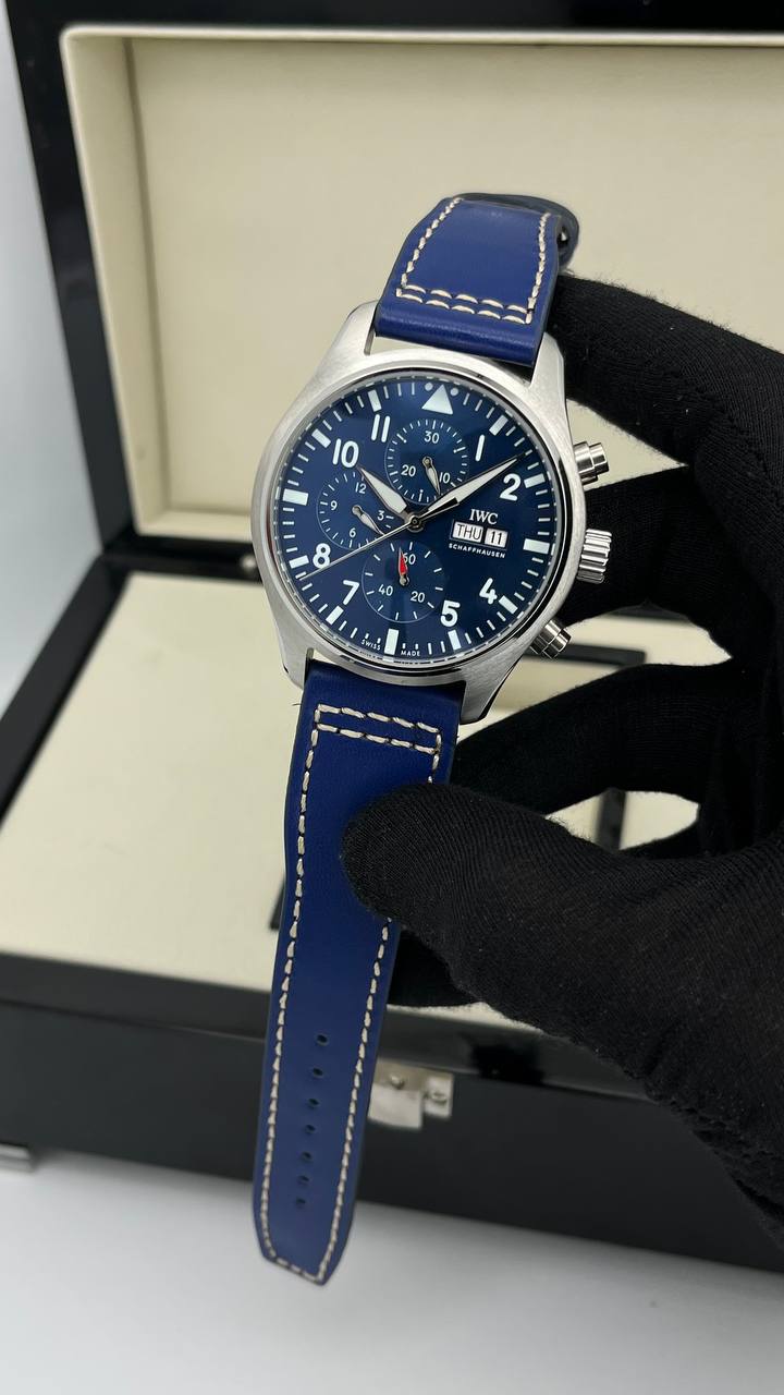 ساعت مچی مردانه ای دبیلو سی(IWC) بند چرمی سرمه ای