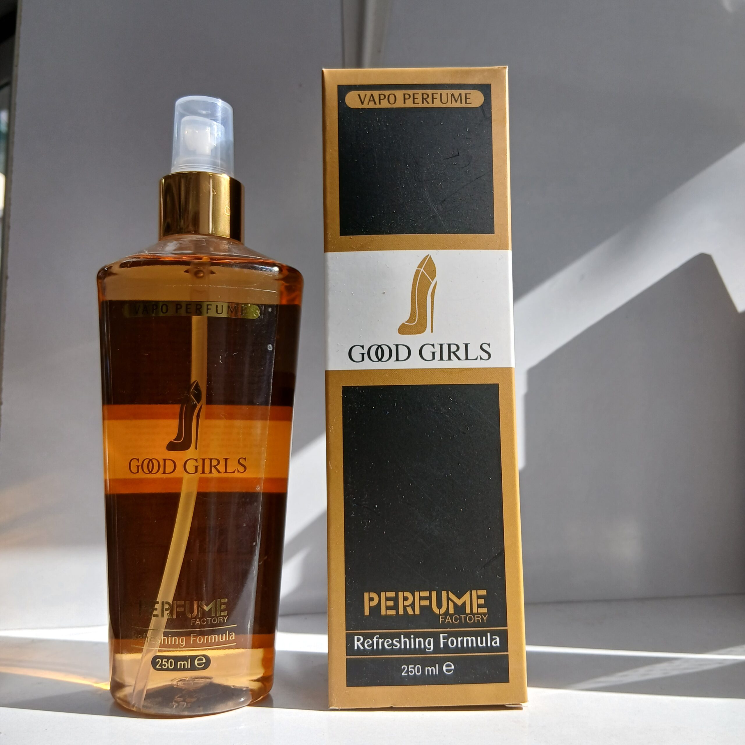 بادی اسپلش پرفیوم فکتوری رایحه گود گرل GOOD GIRL حجم 250 میلی لیتر واپو پرفیوم