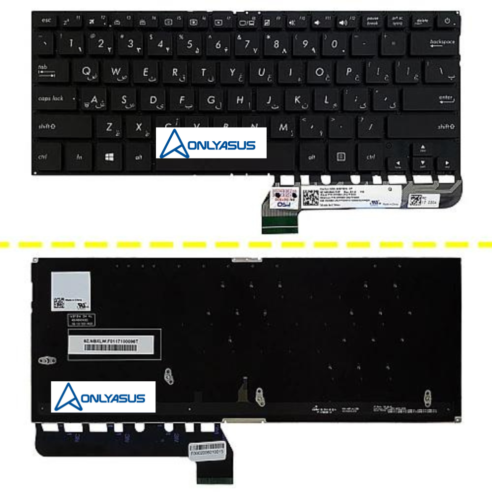 کیبرد لپ تاپ ایسوس ZenBook UX430U مشکی-اینترکوچک-بابک لایت-بدون فریم