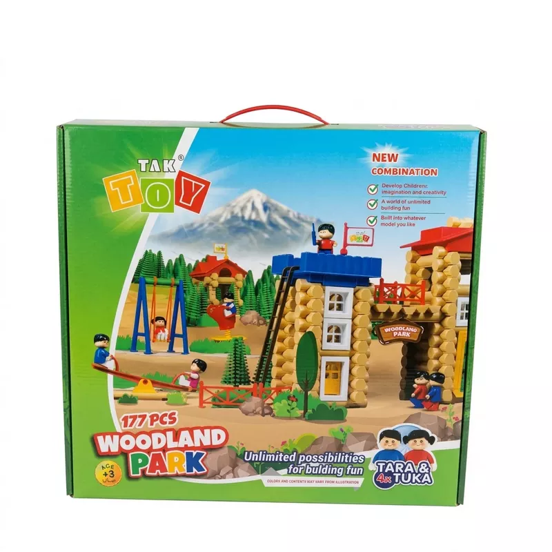 ساختنی تک‌توی 177 قطعه مدل Woodland Park | ست مهندسی و ساخت‌وساز پارک
