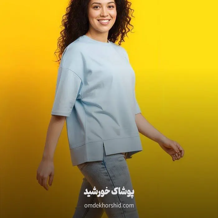 تیشرت باکسی  جلو‌دوخت