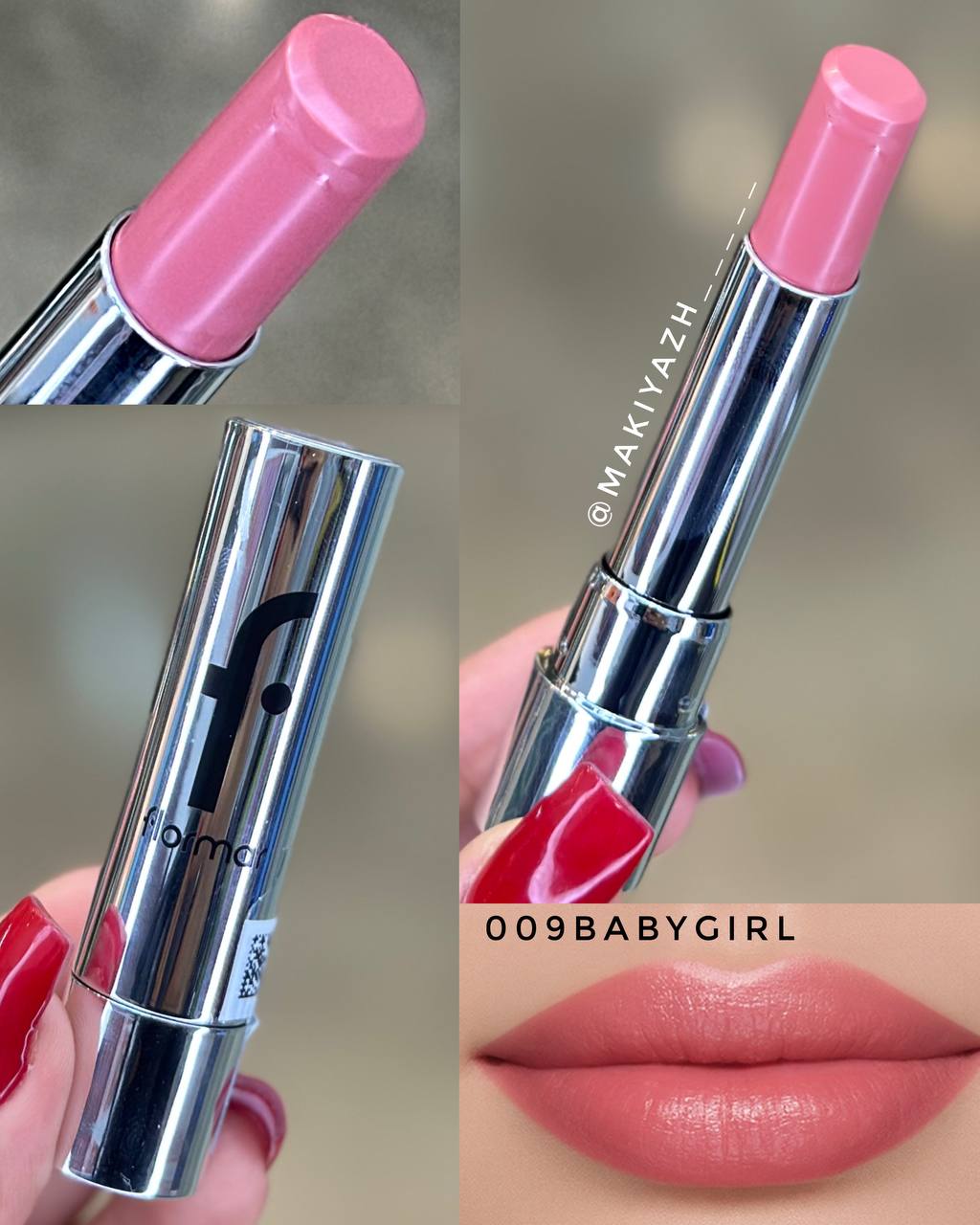 رژلب جامد براق فلورمار مدل Sheer Up کد009(baby girl)