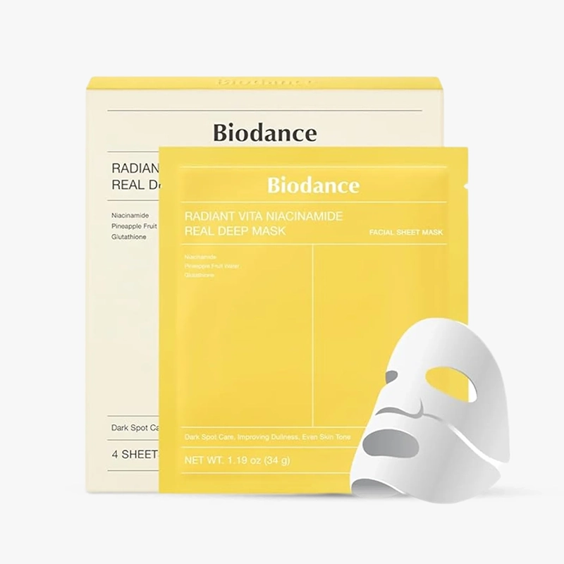 ماسک ورقه ای ضدلک و روشن کننده Biodance رنگ زرد