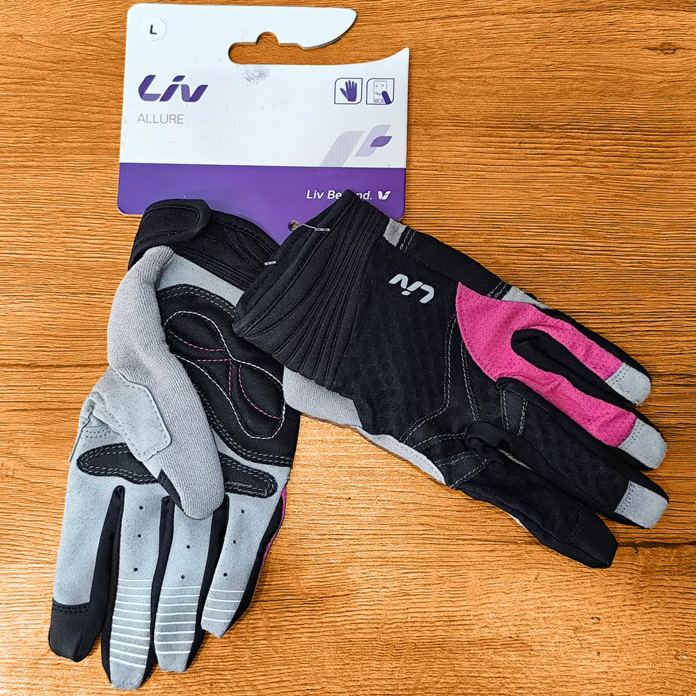 دستکش دوچرخه سواری LIV ALLURE Cycling Gloves سایز L مشکی صورتی