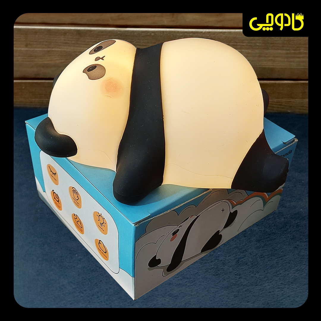 چراغ خواب سیلیکونی پاندا خوابیده تپلی