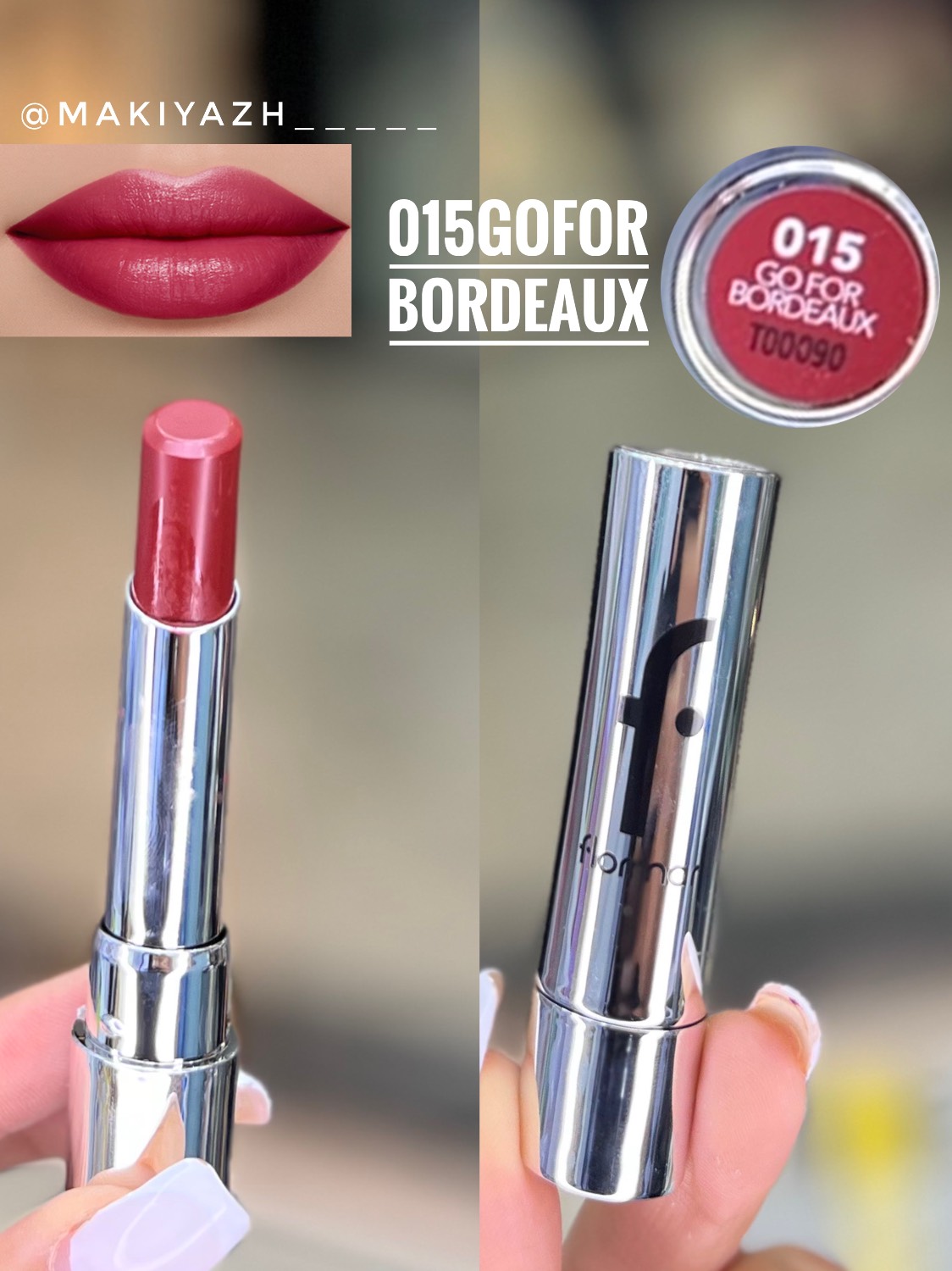 رژلب جامد براق فلورمار مدل Sheer Up کد015|(goforbordeaux)