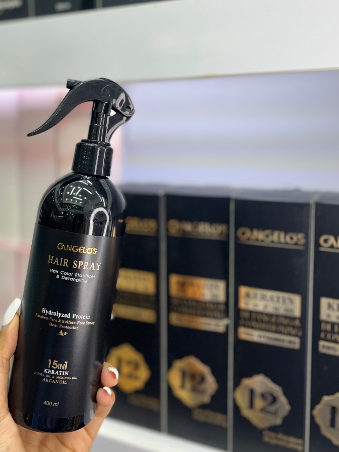 سرم احیا کننده و کراتینه 15 کاره گانگلوس Gangelos Hair Keratin Serum 15 in one