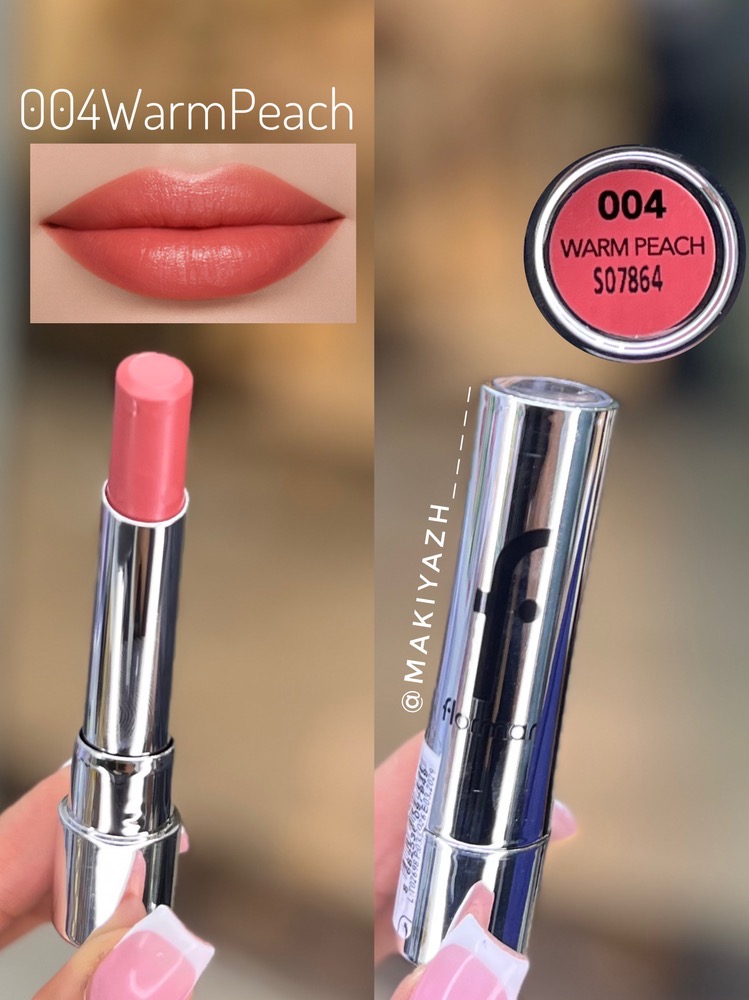 رژلب جامد براق فلورمار مدل Sheer Up کد004(warmpeach)