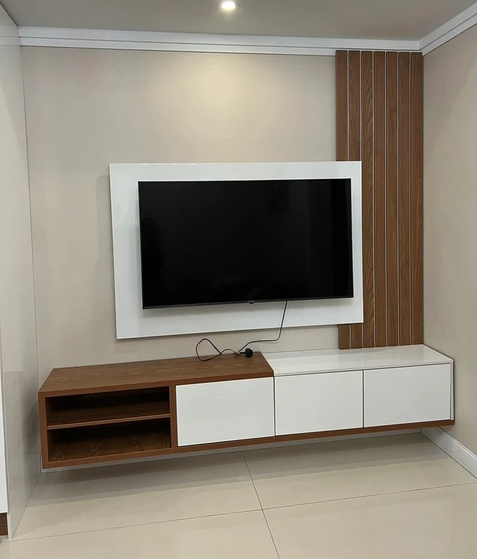 میز تلویزیون دیواری (TV wall) چوبی کد 0153