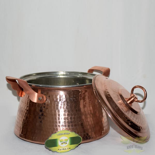 قابلمه مسی راسته با قطر ۱۹ سانتی متر