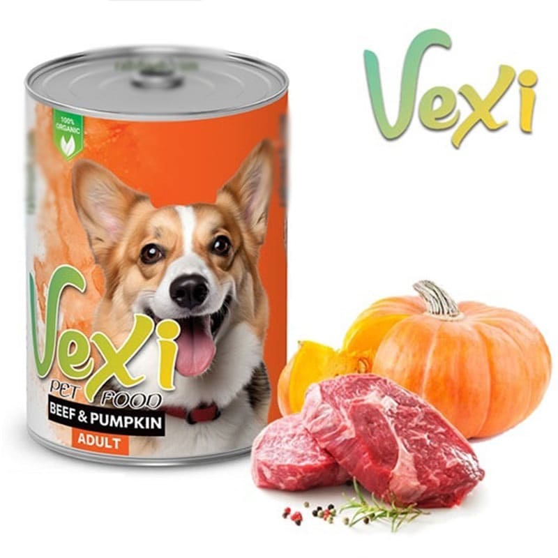 کنسرو غذای سگ «وکسی Vexi» پته با طعم بره و کدو تنبل (400 گرم)
